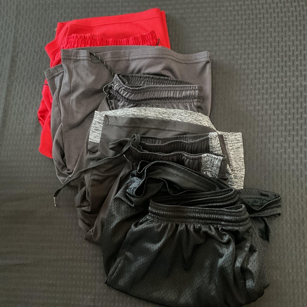 Mixed Brands Shorts Mens Large Multicolor Mesh Athletic Lot Of 4 Drawstring Gym